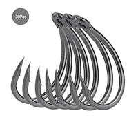 Yinhing 30 Uds. De Anzuelos Perforados De Acero Al Carbono con Púas para Pesca en el Mar, Aparejos De Pesca y Anzuelos para Pescadores De Agua Dulce y Salada (10#)