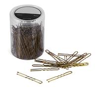 Yinhing 300PCS Wavy U Shaped Hair Clips, Hairpins Clamps with Ball Tips for Updos Buns, 3 Sizes 2 Colors (S)