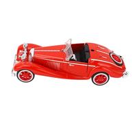 Yinhing :32 Escala Vintage Convertible Modelo de Coche Aleación Diecast Juguete para Niños Detallado Coche Deportivo Rojo Réplica Cumpleaños Jóvenes Entusiastas del (Rojo)