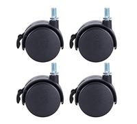 Yinhing 4 Ruedas de 2 Pulgadas con Freno, Ruedas Giratorias de 360 grados para Muebles, Sillas de Oficina, Gabinetes, Rodillos Más Silenciosos