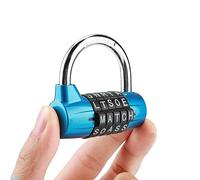 Yinhing 5 Dial Digit Combination Código Candado, Bloqueo de Aleación de Zinc para Puerta, Casillero, Maleta con Grillete Cromado, Recubrimiento de Pintura Verde (BLUE)