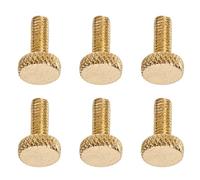 Yinhing 6 Tornillos de Bloqueo de Cuerdas de Puente de Trémolo de Metal para Guitarra Eléctrica, Tornillos de Afinación Fina en Acabado para Mejorar el Rendimiento y la Interpretación (GOLD)