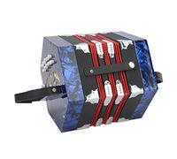 Yinhing Acordeón Concertina Portátil Profesional para Adultos Suministros para Instrumentos Musicales de Ideal para Músicos para Actuaciones y Prácticas Hermoso Acabado Rojo Fácil de Tocar A (BLUE)
