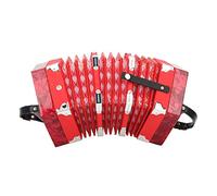 Yinhing Acordeón Concertina Portátil Profesional para Adultos Suministros para Instrumentos Musicales de Ideal para Músicos para Actuaciones y Prácticas Hermoso Acabado Rojo Fácil de Tocar A (rojo)