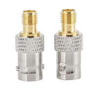 Yinhing Adaptador BNC a SMA 2 UNIDS BNC Hembra a SMA Hembra Tipo Conector RF Adaptadores Coaxiales para Conexión de Antena Cobre Chapado en Oro Ancho de Banda de Frecuencia Amplia