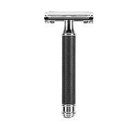 Yinhing Afeitadora Manual Profesional de Aleación de Zinc, Cuchilla de Doble Cara, Cortadora de Barba Lavable con Antideslizante para Barbería y Uso Doméstico