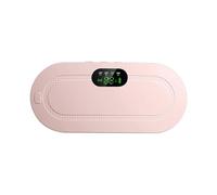 Yinhing Almohadilla Térmica Inalámbrica Portátil Dispositivo de Cinturón Eléctrico Rápido 3 Modos de Temperatura 4 Velocidades de Masaje por Vibración Carga USB Vientre para Niñas y (Pink)