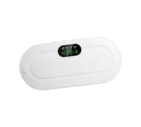 Yinhing Almohadilla Térmica Inalámbrica Portátil Dispositivo de Cinturón Eléctrico Rápido 3 Modos de Temperatura 4 Velocidades de Masaje por Vibración Carga USB Vientre para Niñas y (White)