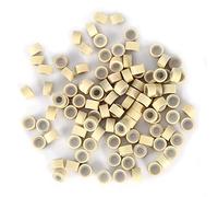 Yinhing Anillos de Silicona Profesionales, 500 Cuentas con Forro Suave, Ajuste Cómodo, Bucles Indetectables para Extensiones de Cabello, Disponibles en 5 Colores (Rubio)