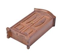 Yinhing Armario para Casa de Muñecas Armario para Muñecas M 12 Escala Vintage de Madera con Doble Puerta para Casa de Muebles para de Marrón Accesorio para Miniaturas de de (Brown)