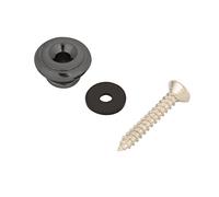 Yinhing Asegure su Correa de Guitarra Acabado Plateado Ideal para Músicos e Intérpretes 10 Piezas de Cierre de Correa de Guitarra Premium con Tornillos para Ukelele y Bajo Eléctrico (BLACK)