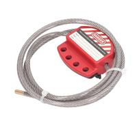 Yinhing BD L11 6 Cerradura de Cable de Acero Inoxidable Dispositivo de Bloqueo de Etiquetado Seguro Cerradura Industrial con Cable de PVC de 8 M para Gestión de Mantenimiento