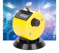 Yinhing Berm® Contador de Cuentas Manual Herramienta de Conteo Mecánico de 4 Dígitos con Base de Gancho Plástico ABS Liviano Se Reinicia Fácilmente para Deportes y Seguimiento de Asistencia (Yellow)