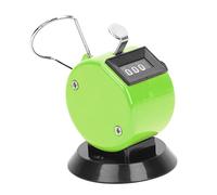 Yinhing Berm® Contador de Cuentas Manual Herramienta de Conteo Mecánico de 4 Dígitos con Base de Gancho Plástico ABS Liviano Se Reinicia Fácilmente para Deportes y Seguimiento de Asistencia (Green)
