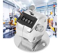 Yinhing Berm Contador de Cuentas Portátil de 4 Dígitos con Caja de Metal Base Fácil de Usar para Estadísticas de Datos de Tráfico de Asistencia hasta 9999 Cuentas