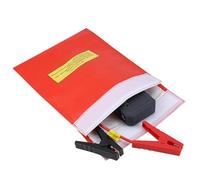 Yinhing Bolsa Ignífuga para Baterías LiPo Bolsa Portátil con Dos Tamaños para Carga y Almacenamiento Ideal para Aficionados a Drones y RC Diseño Rojo para Máxima (L)