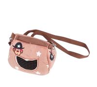 Yinhing Bolsa Transportadora para Mascotas Portátil y Transpirable de Franela de café para Animales Pequeños, Ideal para Hámsteres, Cobayas, Ardillas, Chinchillas y Otras Mascotas, Diseño Elegante