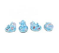 Yinhing Botas para Perros, Zapatos de Mascotas Perritos de Goma Ajustables 4 Piezas Botas Verano Cachorro Transpirables para Sandalias Perros Pavimento Caliente Pequeños Medianos Grandes (3#)