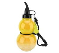 Yinhing Botella Deportiva Gourd Botella Portátil con Forma de Calabaza a Prueba de 800 Ml para Viajes, Fitness y Uso Diario Diseño único con Accesorios Personalizables (YELLOW)