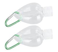 Yinhing Botellas de Viaje de Plástico para PET de 2set 50ml con Tapón y Llavero, Contenedor de Líquido Transparente, a Prueba de Fugas y Recargable para Transportar Cosméticos y Portátiles (Modelo