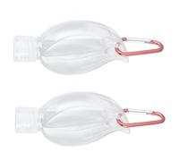 Yinhing Botellas de Viaje de Plástico para PET de 2set 50ml con Tapón y Llavero, Contenedor de Líquido Transparente, a Prueba de Fugas y Recargable para Transportar Cosméticos y Portátiles (Tapa