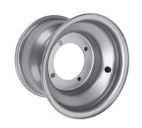Yinhing Buje de Aleación de Aluminio de 8 Ruedas 18X9.50 para Carros Karts Plata 3 Orificios Actualización de Alta Resistencia (4 taza)