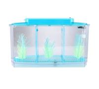 Yinhing Caja de Aislamiento Acrílico LED para Peces de Acuario con Luces para Cría y Aislamiento de Peces Pequeños (Blue)