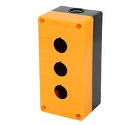 Yinhing Caja de Control de Interruptor de Empuje de Tres Orificios BX3, 22 Mm, Material ABS, Fácil Instalación para Uso Industrial de Bricolaje (YELLOW)