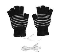 Yinhing Calentados por USB, Cálidos de Invierno de Calentamiento Rápido para Hombres y Mujeres con Almohadillas Interiores Desmontables, Algodón Cómodos para Viajes en (Black)