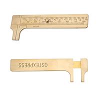 Yinhing Calibrador Vernier de Latón, Escala de 80mm, Regla de Calibre Deslizante, Herramienta de Alta Medición para Ingenieros, Maquinistas, Bricolaje (Doble escala 80mm)