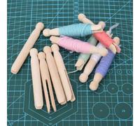 Yinhing Carretes de Madera para Almacenamiento de Hilo de Punto de Bordado, Accesorio de Costura Fácil de Usar, Organiza Tus Hilos, 10 Uds.