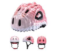 Yinhing Casco de Bicicleta para Niños con Diseño de Dinosaurio 3D, Transpirable, Ligero para Andar en Monopatín, Ciclismo, Se Adapta a una Circunferencia de 51 54 Cm (Pink)