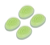 Yinhing Cepillo de Pelo con Forma de Huevo, champú para Masaje del Cuero Cabelludo con Dientes Suaves, Peine para Cabello Seco y Húmedo, Portátil, para Viaje, Salón de Casa, ABS, Paja