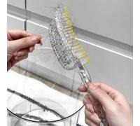 Yinhing Cepillo de Pelo con Ventilación para Desenredar y Peinar sin Esfuerzo Diseño Transparente, Hueco y Curvo con Ventilación para un Secado Eficiente para Uso Doméstico Profesional en Salones
