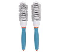 Yinhing Cepillo de Pelo Redondo de Cerámica, Cepillo de Peinado Profesional con Dientes de Nailon, Tubo de Aluminio, Calor para Salón, Uso Doméstico, Juego de 2 uds., 25mm, 32mm (32#)