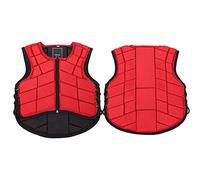 Yinhing Chaleco Ecuestre para Niños Equipo Protector para Montar a Caballo Acolchado de Espuma Protector Corporal para Jinetes Jóvenes con Correas y Diseño Transpirable en Color Rojo Vibrante (CS)