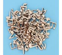Yinhing Clips de Madera para Notas Musicales, 100 Uds., Manualidades Decorativas para Bricolaje, Decoración del Hogar, Fabricación de Tarjetas, álbumes de Recortes, Más (notas musicales de madera)