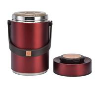 Yinhing Comida Apilable de 3 Capas Al Vacío de 3 Niveles de 2, L Contenedor de Alimentos Aislado de Acero Inoxidable 304 para Adultos Caja Térmica a Prueba de Triple Capa para Viajes de Trabajo Rojo