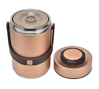 Yinhing Comida Apilable de 3 Capas Al Vacío de 3 Niveles de 2, L Contenedor de Alimentos Aislado de Acero Inoxidable 304 para Adultos Caja Térmica a Prueba de Triple Capa para Viajes de Trabajo Rojo