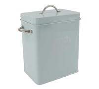 Yinhing Contenedor de Metal para Polvo de Lavandería con Asas Laterales, Caja de Almacenamiento para Detergente en Polvo, Comida para Perros, Arroz, Incluye Cuchara, Capacidad para 3 Libras, Color