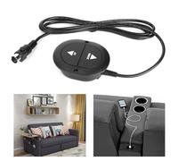 Yinhing Controlador Manual de sofá Eléctrico con Enchufe de 5 Pines ABS 2 Interruptores Reclinables para Sillas Diseño Fácil de Usar con Cable de Extensión