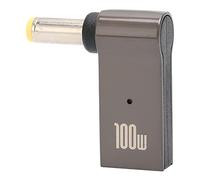 Yinhing Convertidor PD 100W 5A Tipo C Hembra a Macho 5.5X2.5mm Carcasa de Aleación de Aluminio Adaptador de Carga Rápida para Computadora Portátil Compatible con Múltiples Dispositivos