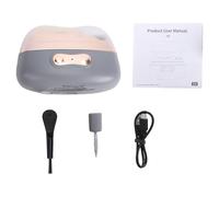 Yinhing Cortauñas Eléctrico 4 en 1 Ultra Silencioso, Lima de Uñas Automática con Luz LED Guía y Lámpara de Curado para Adultos, Personas Mayores y niños. Cuerpo de Metal ABS. (GRAY)
