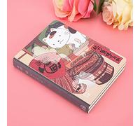 Yinhing Cuaderno de Gato Cuaderno Japonés de Tapa Dura Hermosa Cubierta con Pintura a Mano Diario Diseño de Bandera de Peces 224 Páginas Incluye 160 Páginas de Planificación 32 32 de Celosía para