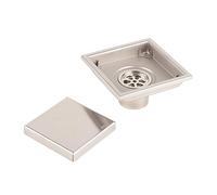 Yinhing Drenaje del Piso de la Ducha con Forma de Acero Inoxidable para el Hogar Puerta de Residuos No Corrosiva con Cubierta Extraíble Drenaje Rápido para Baño Cocina Garaje Sótano Uso