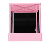 Yinhing Espejo Invertido de Maquillaje, con Base Biselada y Reflejo Real, con Carcasa de Plástico Resistente, Ideal para Maquillaje, Peinado y Corrección Facial. (Rosa Talla Grande)