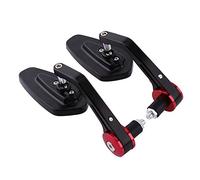 Yinhing Espejos Retrovisores Traseros con de Aluminio de 7/8 "para Motocicleta, Bicicleta Eléctrica, Gama Alta, Color Rojo (enchufe rojo)