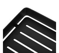Yinhing Estante del Tenedor del Acero Inoxidable del Soporte de la Pared para el Estante del Drenaje del Plato del Acero Inoxidable 304 de la Cocina del Cuarto de Baño (Black)