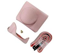 Yinhing Estuche Protector para Cámara Portátil Bolsa de Transporte Retro con Parte Inferior Abierta y Correa para el Hombro Compatible con G7 X II G7 X III Elegante Color café para Entusiastas de la