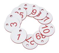 Yinhing Etiqueta de Colmena Etiquetas de Letreros Numeradas ABS de para Apicultura y Manejo de Ganado 50 Piezas Etiquetas Redondas de Color Amarillo Claro con Agujeros (1-50)